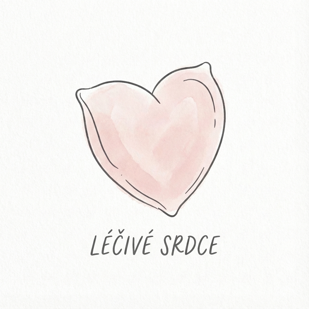 Léčivé srdce - polštářek